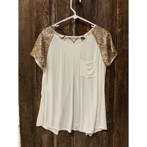 BKE sequin short sleeve